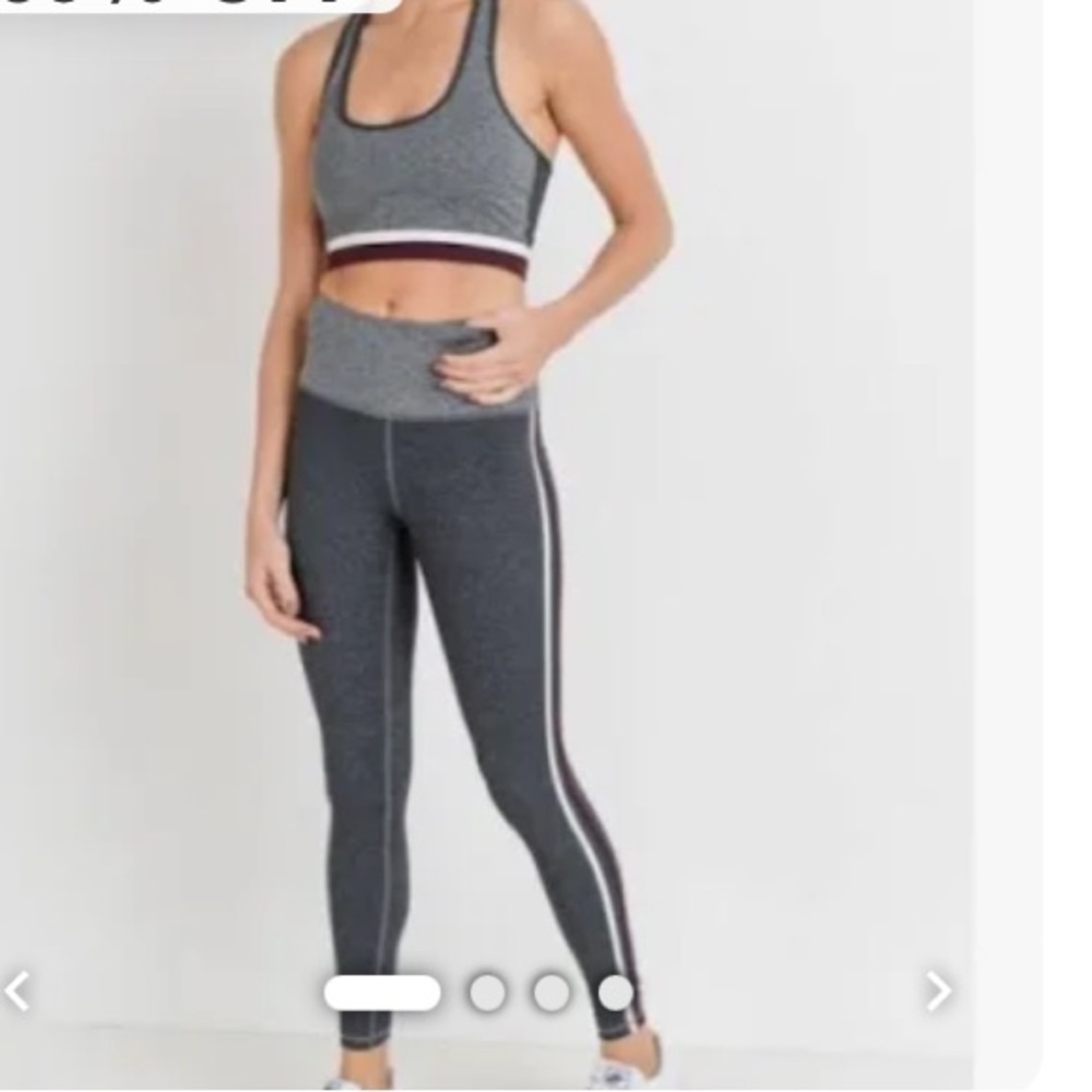 Mono b 2pc Striped Activewear Set. NWT. Size L. P/M/A